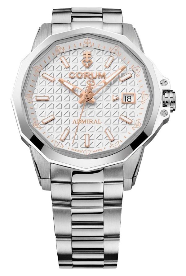 Corum Admiral 38 Automatic Titanium White Dial Date Unisex Watch 082.202.04 V800 AA25 Fashion