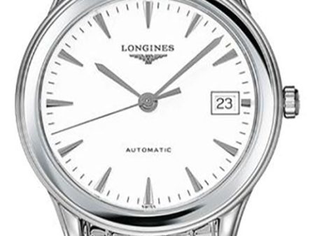 Longines Flagship Automatic Stainless Steel White Dial Date Mens Watch L4.774.4.12.6 Online now