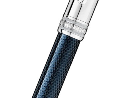 Montblanc Meisterstuck Solitaire Doue Blue Hour Classique Ballpoint Pen 112895 For Cheap