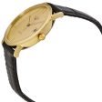 Longines Elegant Automatic 18K Yellow Gold Champagne Dial Black Leather Strap Date Womens Watch L4.778.6.32.0 Online now