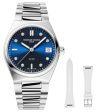 Frederique Constant Highlife Stainless Steel Blue Dial Diamonds Interchangeable White Rubber Strap Date Quartz Womens Watch FC-240ND2NH6B Online Sale