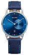 Baume & Mercier Baume Stainless Steel Blue Dial Blue Cotton Strap Date Quartz Mens Watch M0A10601 Hot on Sale