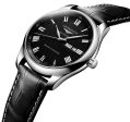 Longines Master Collection Automatic Stainless Steel Black Dial Black Leather Strap Date Month Mens Watch L2.920.4.51.7 Sale