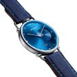 Baume & Mercier Baume Stainless Steel Blue Dial Blue Cotton Strap Date Quartz Mens Watch M0A10601 Hot on Sale