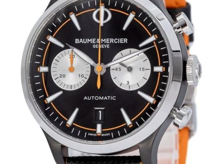 Baume & Mercier Capeland Automatic Chronograph Steel Leather Mens Watch M0A10451 Online Hot Sale