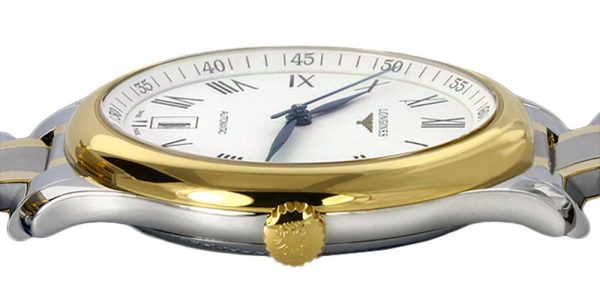 Longines Master Collection Automatic 18k Yellow Gold and Steel White Dial Date Mens Watch L2.628.5.11.7 Online now