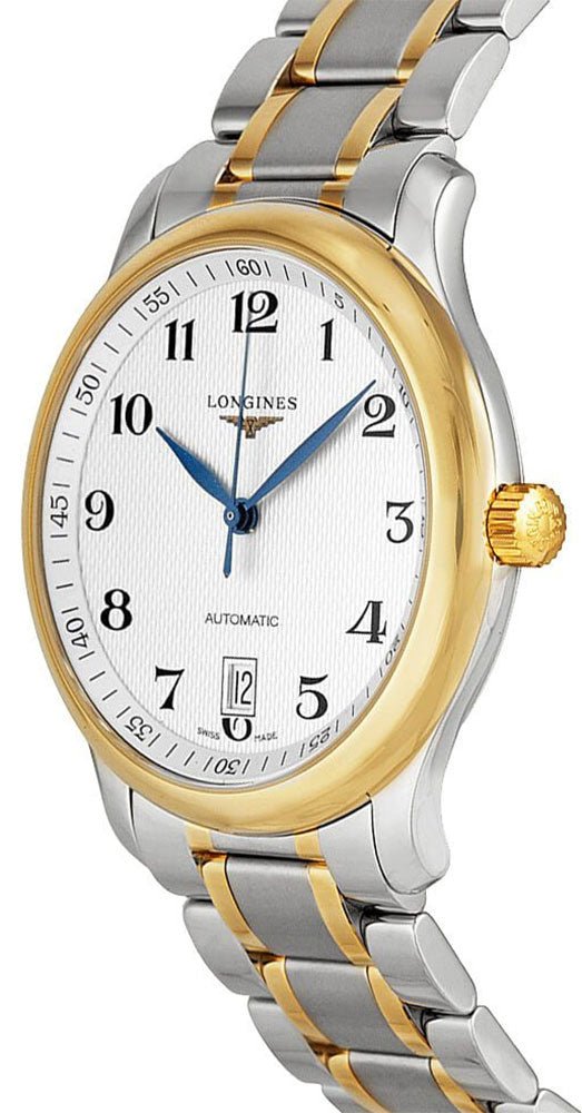 Longines Master Collection Automatic 18k Yellow Gold and Steel Silver Dial Date Mens Watch L2.628.5.78.7 Discount