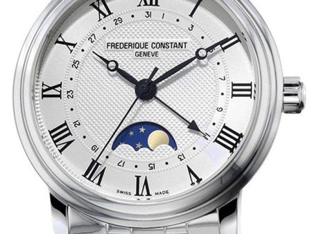 Frederique Constant Classics Automatic Moonphase Date Stainless Steel Mens Watch FC-330MC4P6B Sale