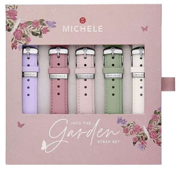 Michele 16mm Pearlized Silicone Interchangeable Strap Gift Set - Into the Garden MS16S02SET Cheap