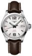 Longines Conquest V.H.P. Stainless Steel Silver Dial Brown Leather Strap Perpetual Calendar Date Quartz Mens Watch L3.716.4.76.5 For Discount