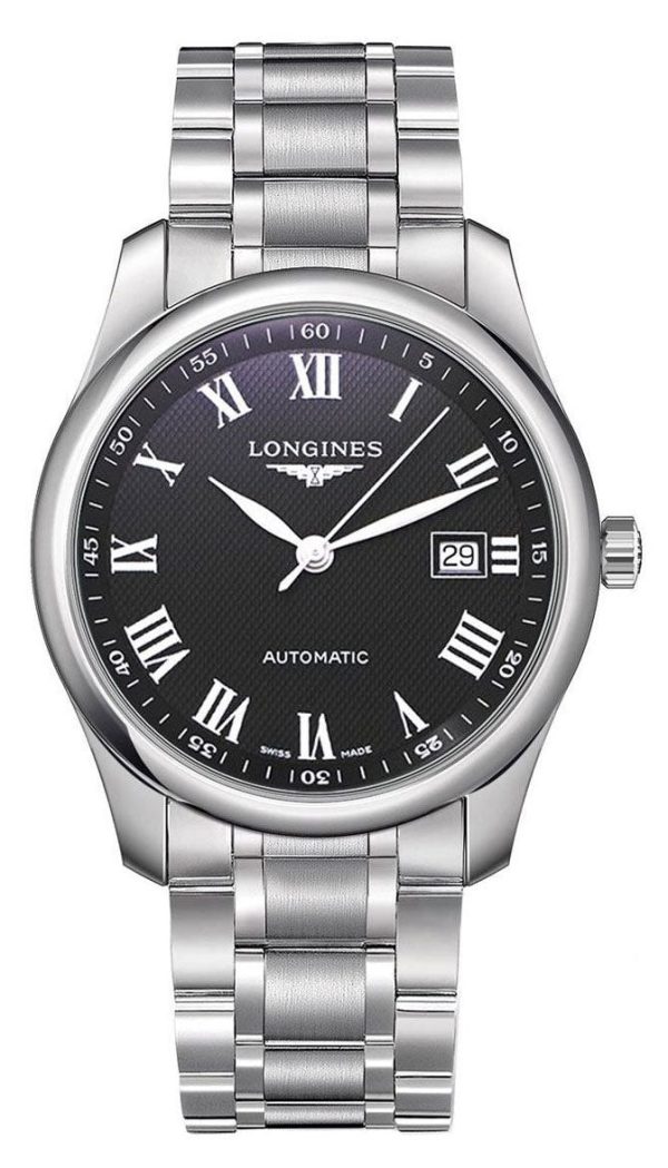 Longines Master Collection Automatic Stainless Steel Black Dial Date Mens Watch L2.793.4.51.6 Discount