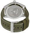 Alpina Startimer Pilot Stainless Steel Green Nylon Strap White Dial Quartz Date Mens Watch AL-240S4S6 Sale