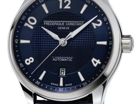 Limited Edition Frederique Constant Runabout Automatic Blue Dial Blue Leather Strap Mens Watch FC-303RMN5B6 For Cheap