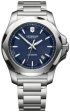 Victorinox Swiss Army INOX Mechanical Stainless Steel Mens Watch Blue Dial Calendar 241835 For Cheap