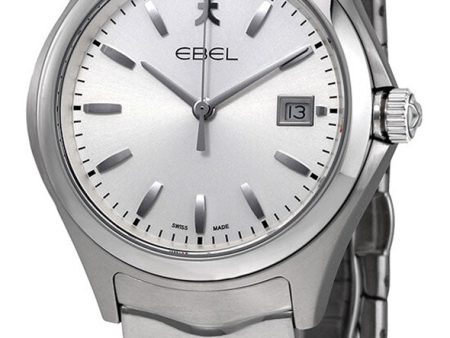 Ebel Wave Stainless Steel Silver Dial Date Quartz Mens Watch 1216200 Discount