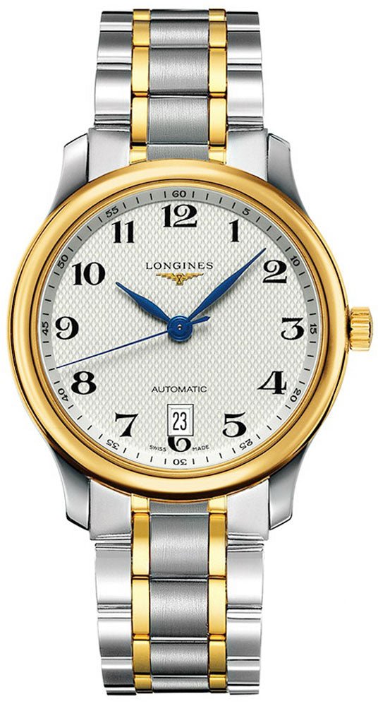 Longines Master Collection Automatic 18k Yellow Gold and Steel Silver Dial Date Mens Watch L2.628.5.78.7 Discount