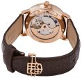 Frederique Constant Slimline Power Reserve Automatic Rose Gold Plated Silver Dial Brown Leather Strap Date Mens Watch FC-723WR3S4 Fashion