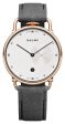 Baume & Mercier Baume Rose Gold PVD Silver Dial Gray Cotton Strap Date Quartz Mens Watch M0A10600 Online Sale